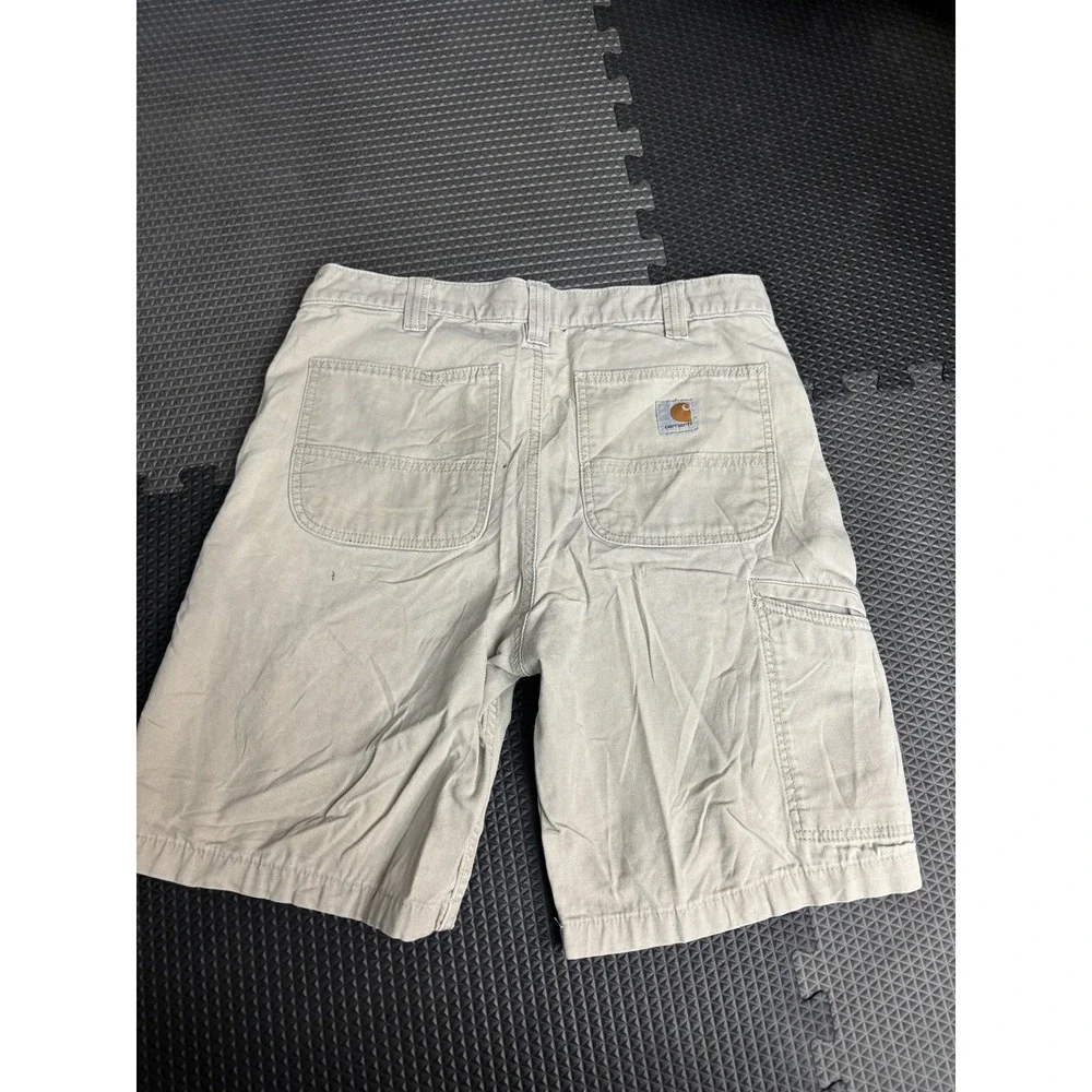 Carhartt Men's Size 33 Relaxed Fit Cargo Work Shorts Khaki Tan Cotton